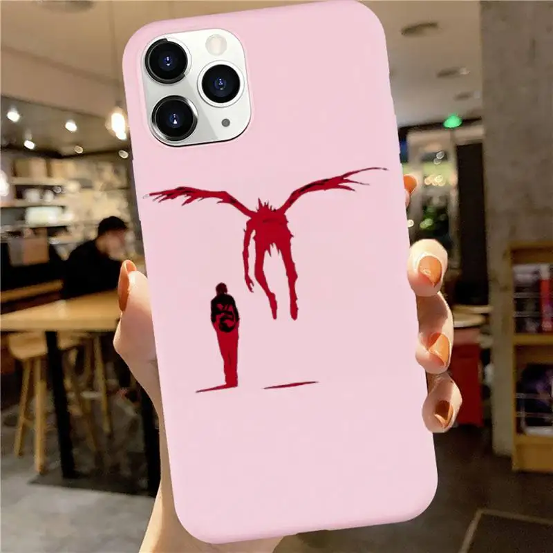 

Death Note Ryuk japanese Anime Manga Phone Case Candy Color for iPhone 6 7 8 11 12 s mini pro X XS XR MAX Plus