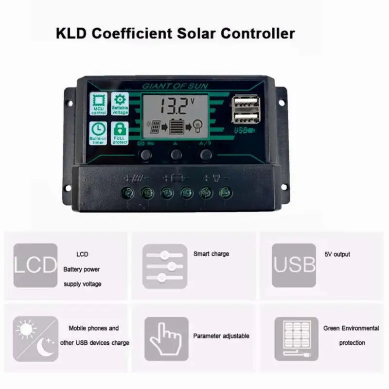 MPPT/PWM Solar Charge Controller 12V 24V 10A To 100A Panel Battery Regulator Dual USB Port LCD Display | Обустройство дома