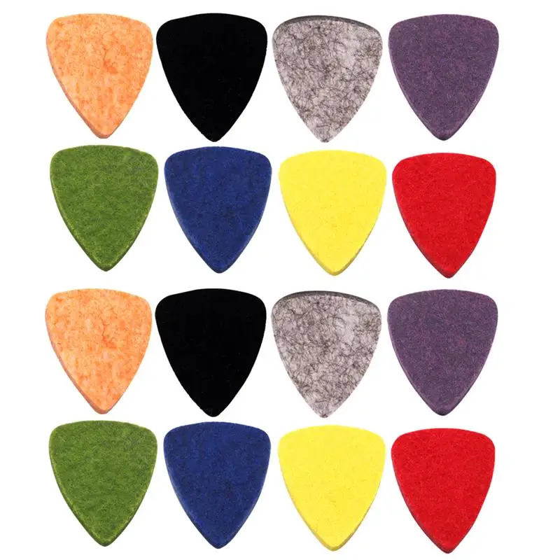 16 шт. гитарный медиатор прочный профессиональный шерстяной фетровый укулеле для