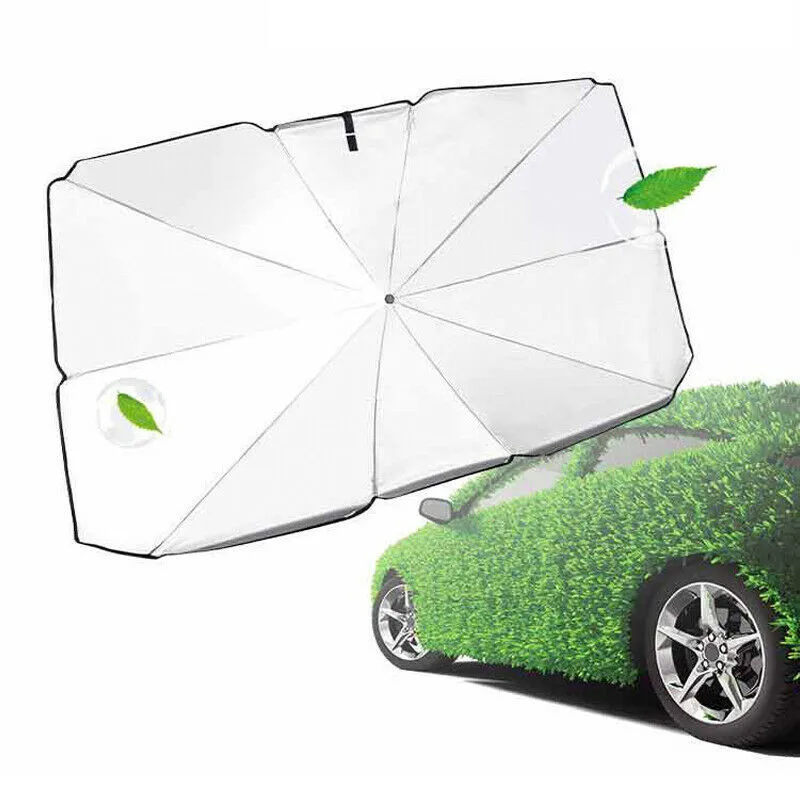 

Sunshield Car Windshield Parasol Umbrella Design 1PC Black With Silver Coating Gear Large