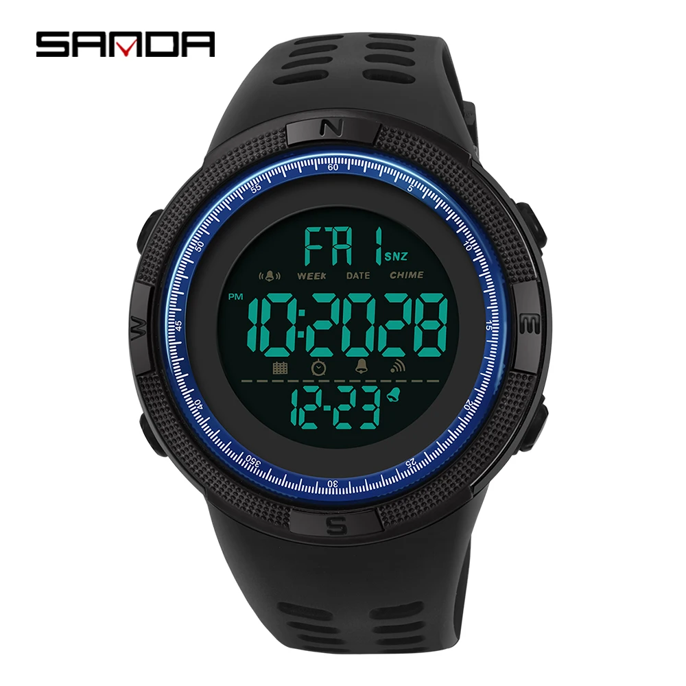 

SANDA Men's Watches Sports Fashion Chronos Countdown Waterproof Digital Watch for men Military Clock Relogio Masculino P2003