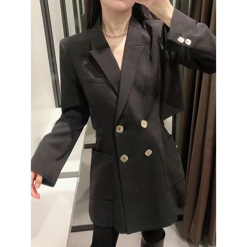 

2021 New Women Blazer-style Jumpsuit Long Sleeves Playsuits Elegant High Fashion Chic Lady Woman Jumpsuit Outfits