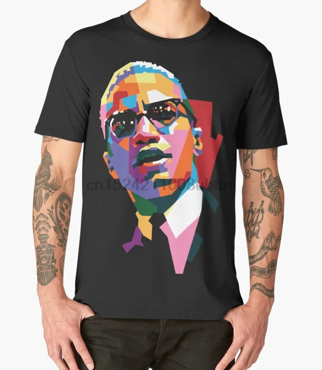 

Shirt Cotton O-Neck Printed Men T Short-Sleeve Women T-Shirt tshirts Malcolm X