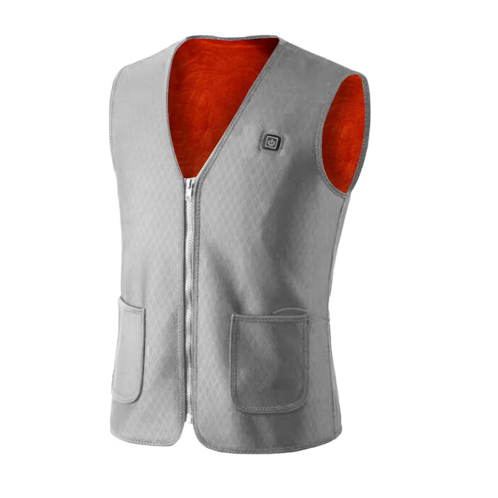 

Men Women Outdoor Usb Infrared Heating Vest Jacket Winter Flexible Electric Thermal Clothing Waistcoat For Sports Hiking Fishing