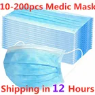 Новинка; 10200 прочный корпус из поликарбоната; Одноразовая маска для лица 3Ply петли уха медик лицевая маска хирургическая маска рот крышка защитная маска, быстрая доставка
