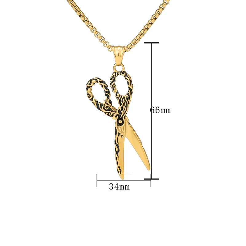 Scissor Neckalce для мужчин золотая цепочка-чокер BFF панк подарок косметолога Готический парикмахер ювелирные изделия Парикмахерская подвеска ожерелья