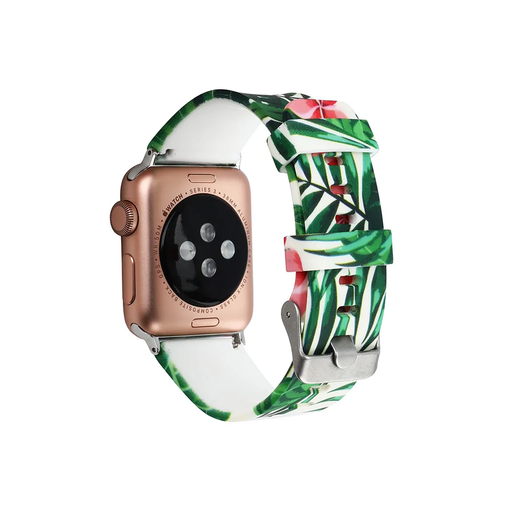 Ремешок для apple watch band correa 4 3 44 мм 40 iwatch 42 38 спортивный силиконовый браслет ремень