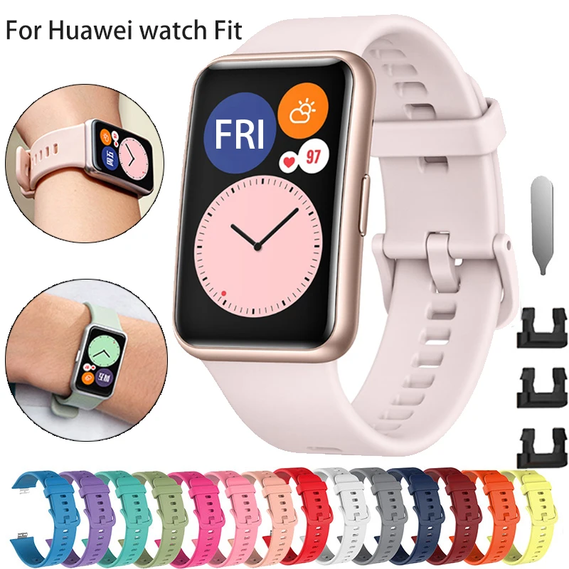 Резиновый сменный ремешок для Huawei Watch Fit Band спортивный умный водонепроницаемый
