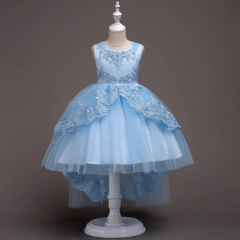 Vestidos De Fiesta Noche Baby Girl Princess Ball Gown Dress Lace Bridesmaid for Wedding Party Prom Dresses | Детская одежда и