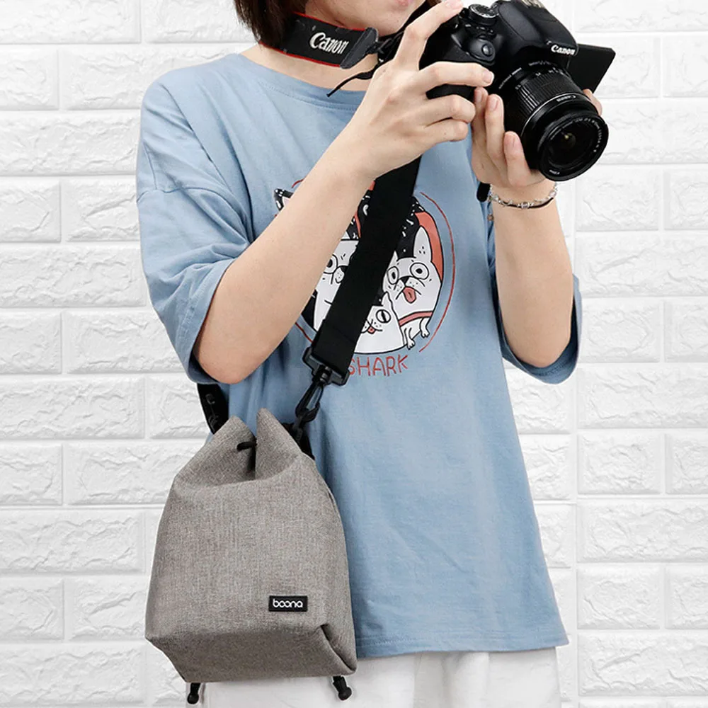 

Waterproof Velvet Protect Camera Pouch Drawstring Camera Bag for DSLR Camera Travel Storage Bags Organizers
