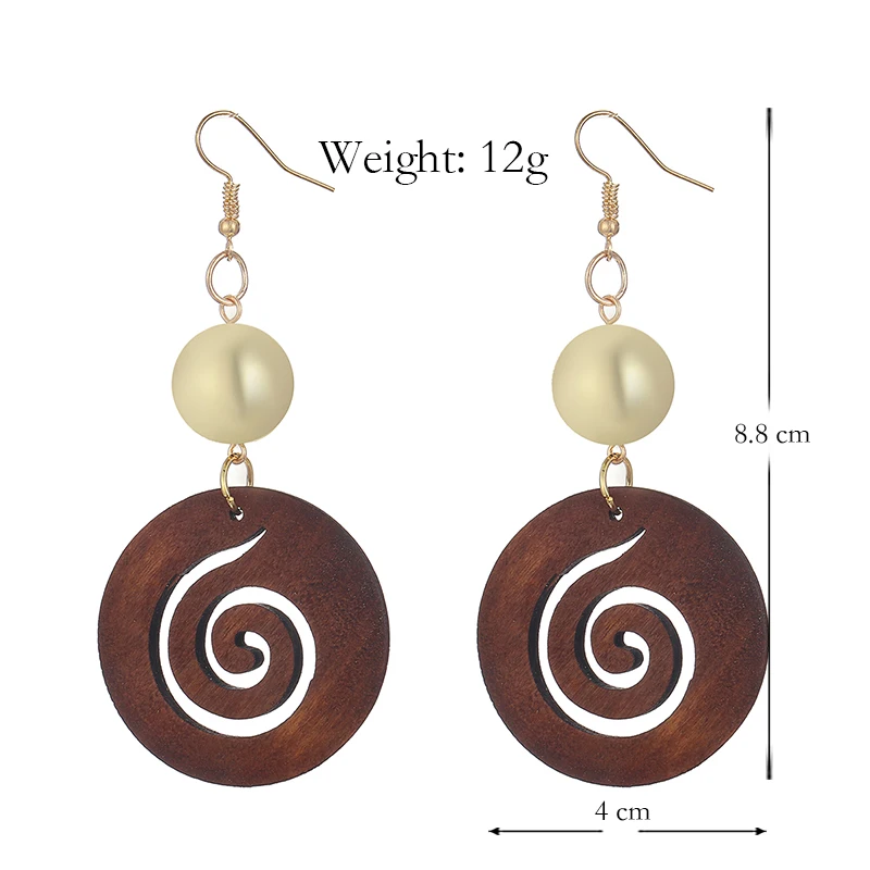 YULUCH этнические африканские индийские Бохо круглые коричневые натуральные полые