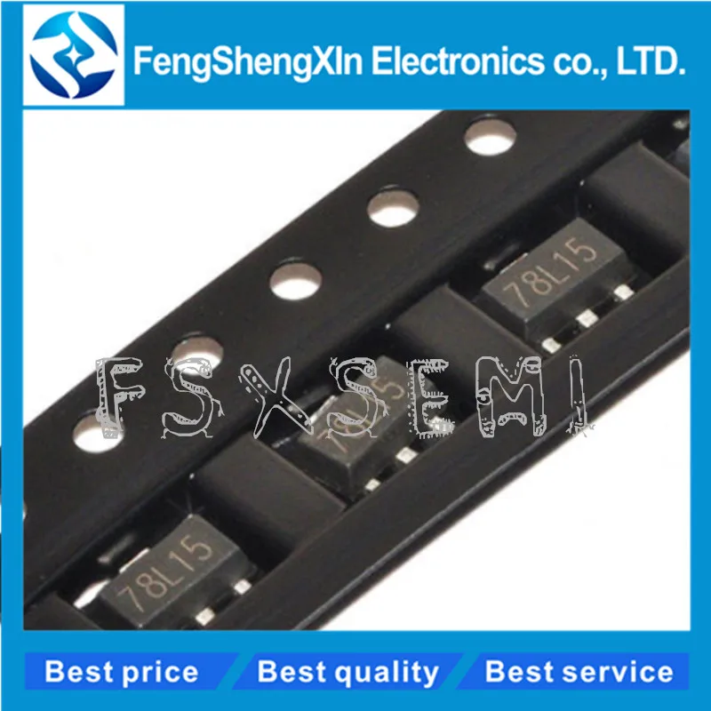 

100pcs/lot New 78L15 SOT89 7815 15V Voltage regulator triode