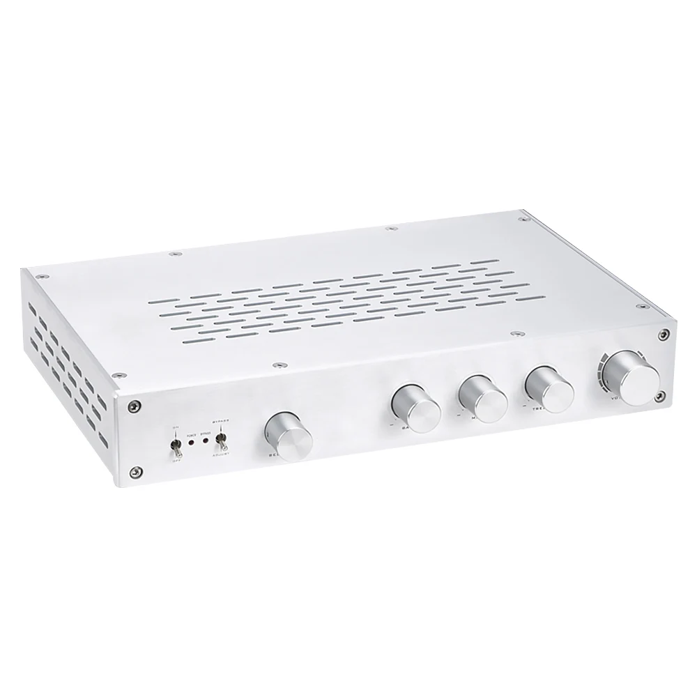 

AIYIMA HiFi Class A Preamp Amplifier Treble Midrange Bass Independent Tone Volume Control Preamplifier 4 Way Input Home Theater