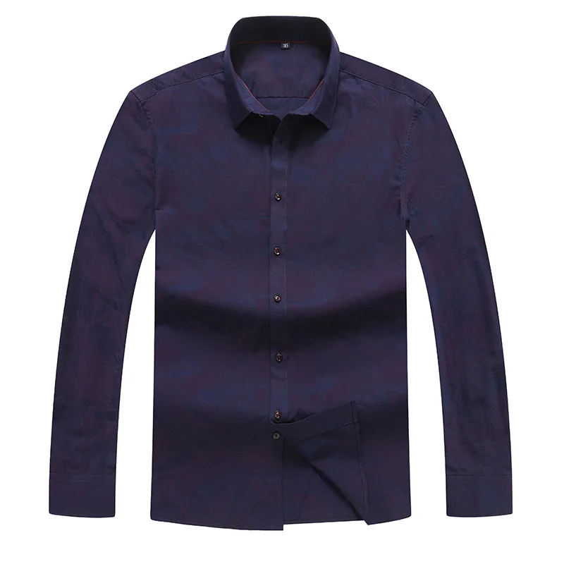 

Autumn new men's fattening plus size long sleeve shirt young men's fat fashion leisure printing long sleeve shirt
