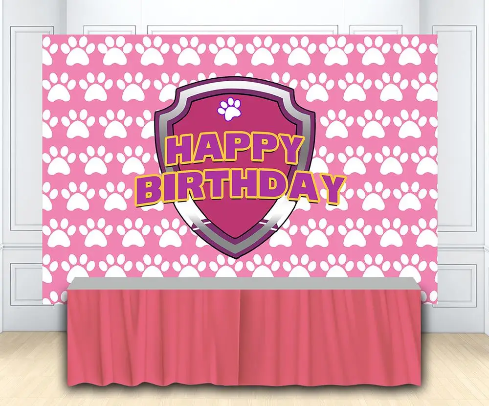 Собака Щенок лапа фон для маленьких девочек 1 й День рождения питомца