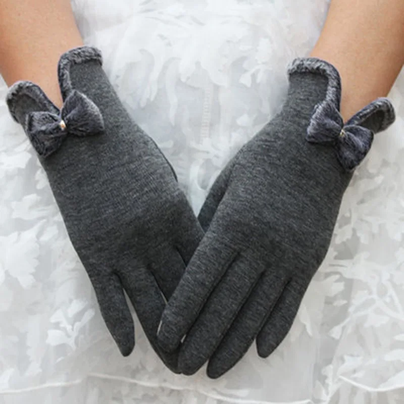 

Elegant not falling velvet touch screen ladies gloves knit not down velvet double layer plus velvet warm comfortable gloves D51