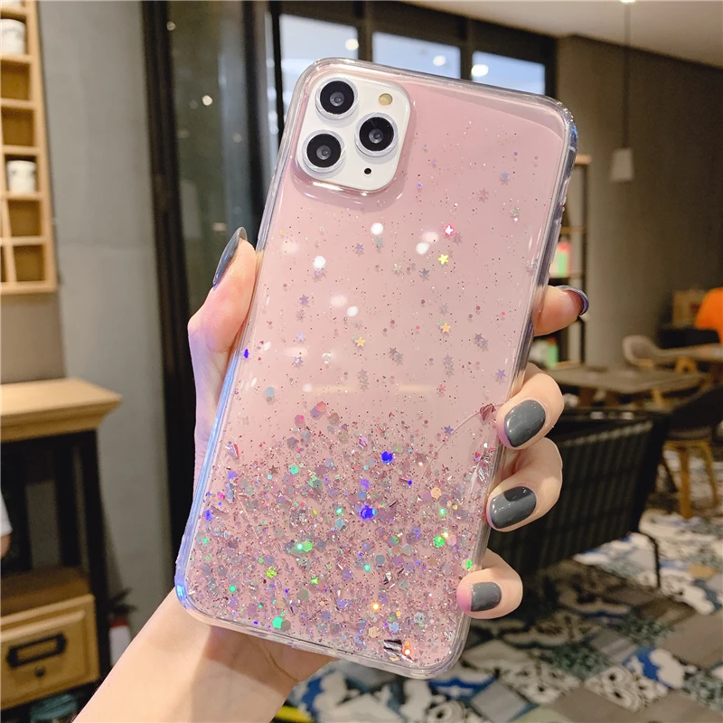 Блестящий Прозрачный чехол для Xiaomi redmi note 4 5 6 7 8 pro 5A 4X 6A 7A A2lite Мягкий