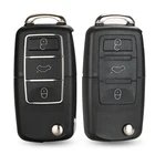 jingyuqin 3 кнопки дистанционного ключа автомобиля сальто Складной ключ Shell чехол для Volkswagen Vw Jetta Golf Passat Beetle Skoda Seat Polo B5