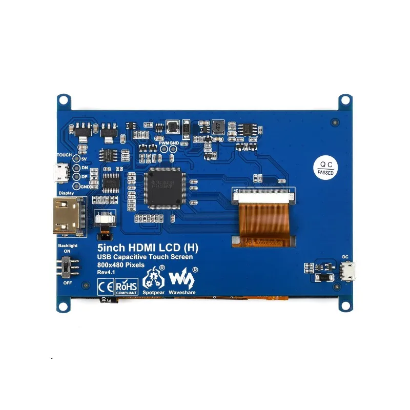 5 дюймов емкостный сенсорный экран Экран ЖК дисплей (H) Slimmed версия 800 × 480 HDMI