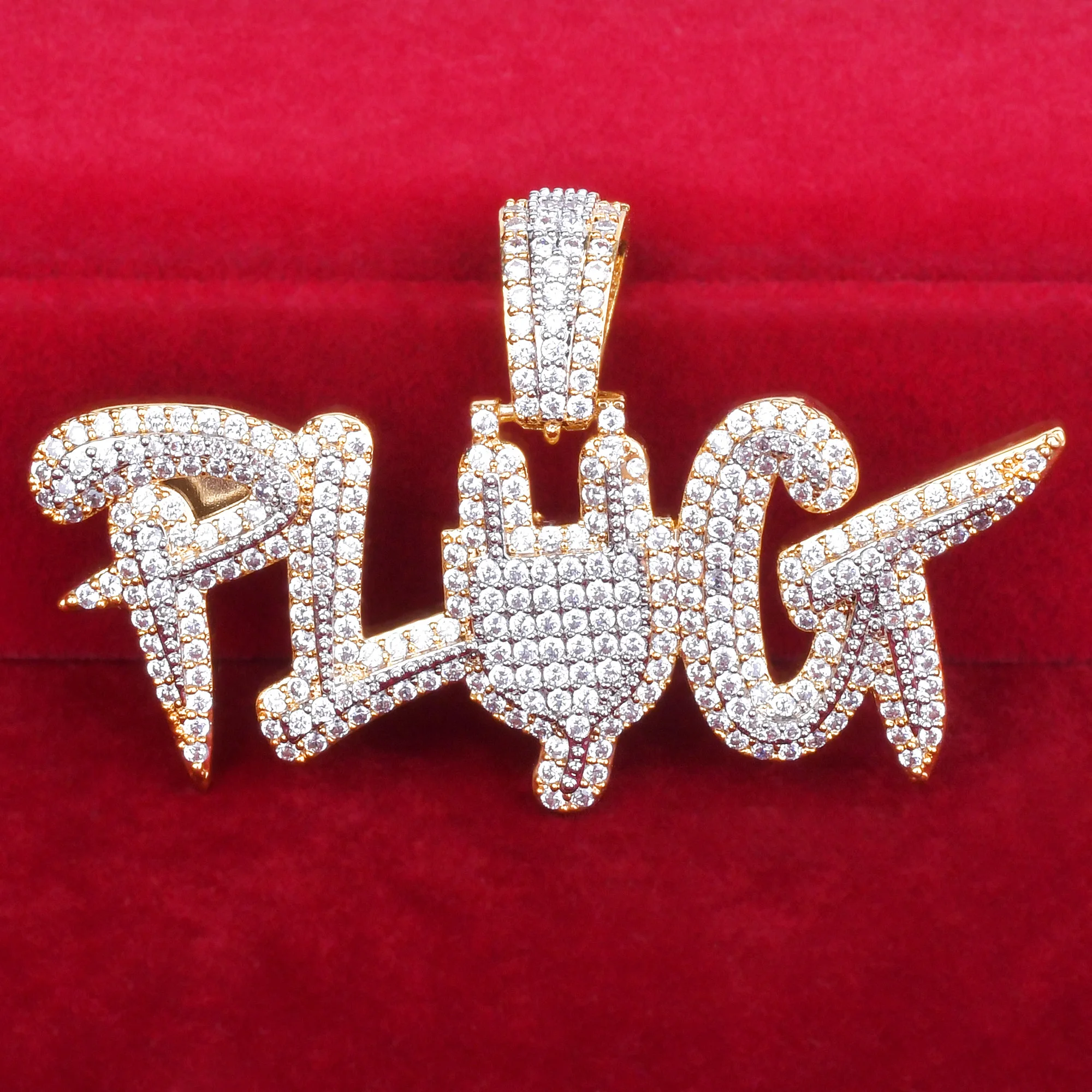 

Plug Pendant Necklace Double Color Rock Street Hip Hop Jewelry