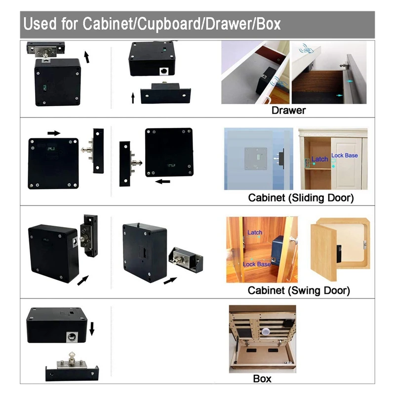 Практичный бутик смарт электронный RFID замок шкафа без отверстия Простая