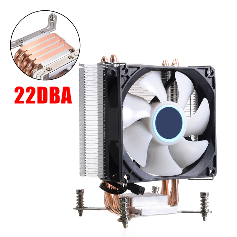 

Кулер для процессора, 4 тепловых радиатора, 90 мм, радиатор RGB, вентилятор охлаждения для Intel LGA 2011 1151 1155 775 1156 AMD, вентилятор охлаждения