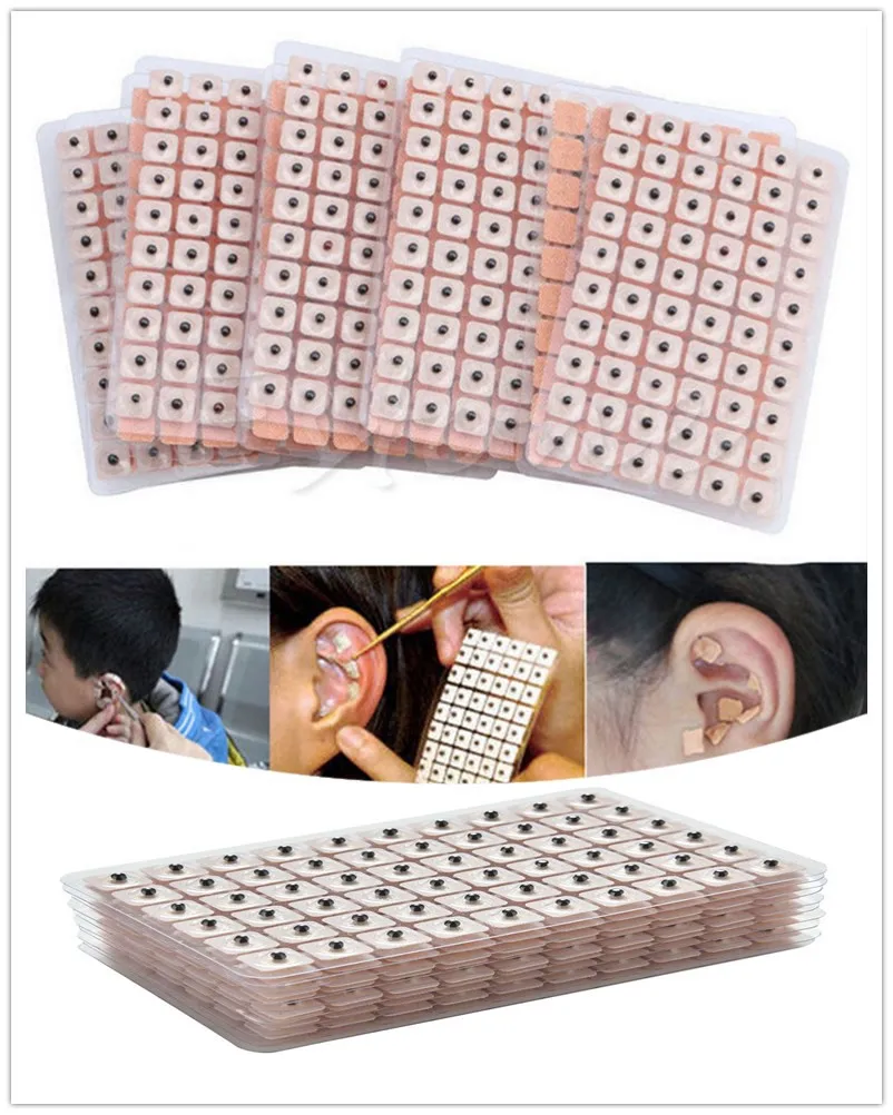 

600pcs Ear Acupuncture Massage Therapy Needle Patch Auricular Auriculotherapy Vaccaria Ear Care Seeds Sticker