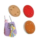 Маленькие аксессуары 12x9 см, цвет почвы, изысканная прекрасная сумка, ручная сумка, сделай сам, плетеная овальная Нижняя пластина из искусственной кожи