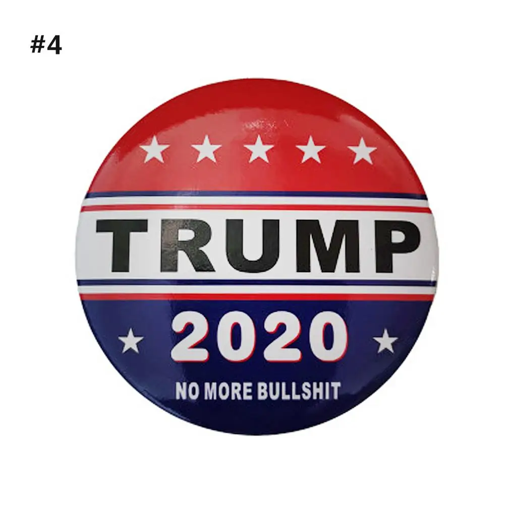 Распродажа 2020 шикарный круглый Дональд Трамп для президента Корейская пирсинг