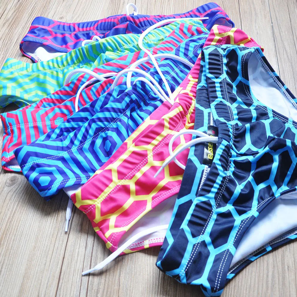 

Briefs Swimwear Swim Trunks Sexy Camouflage Patchwork Summer Man Print Low Waist Swimming Gay Color Hot Sell Is Size Tight