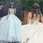 Кружевное Свадебное платье принцессы нового дизайна, бальное платье со шнуровкой, винтажное свадебное платье невесты на заказ, свадебное платье
