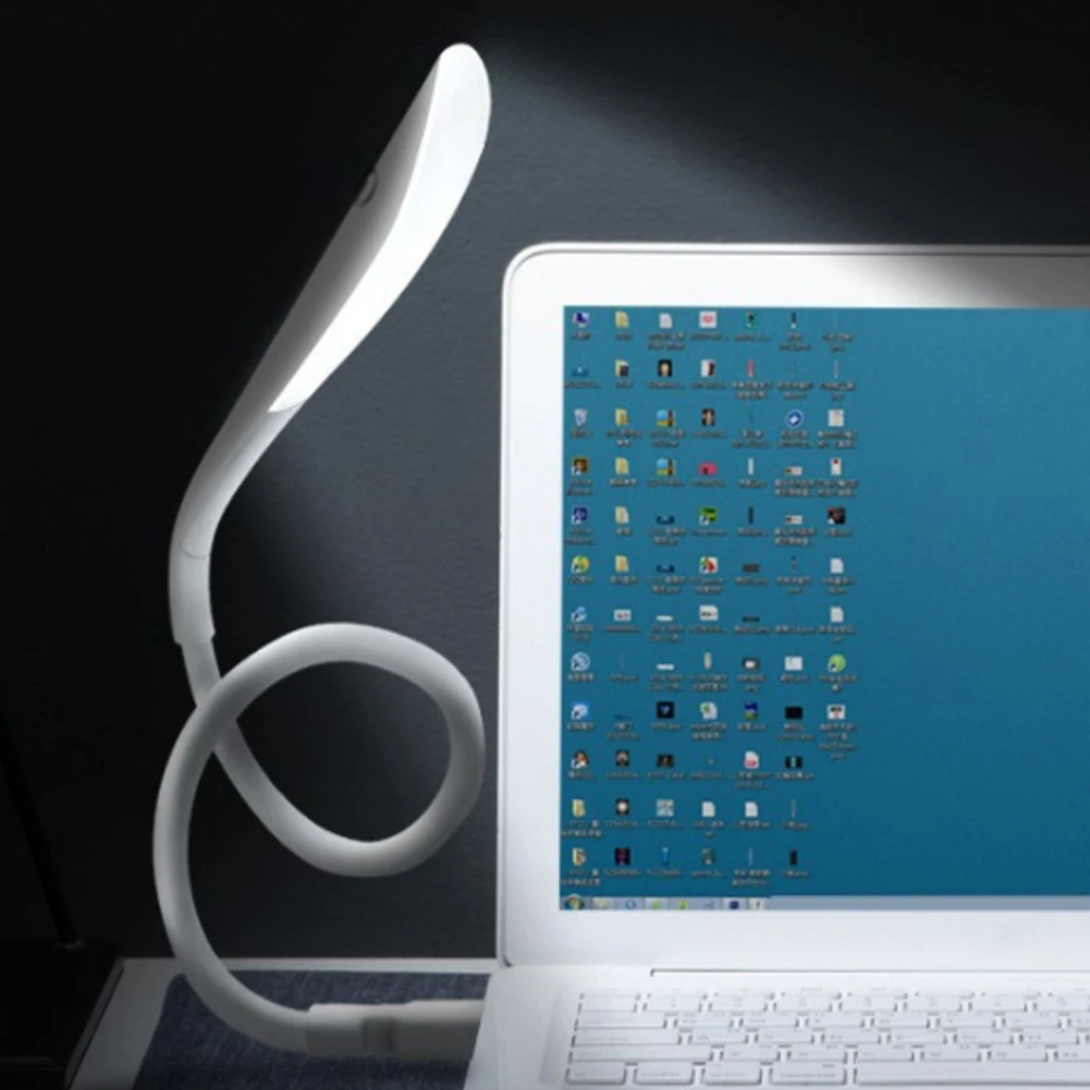 

Mini Laptop LED Light Dimmable Flexible Touch Control USB Table Lamp 3 Level Brightness Reading Lamp For Home Notebook Computer