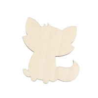 love cat shape mascot laser cut christmas decorations silhouette blank unpainted 25 pieces wooden shape 1341