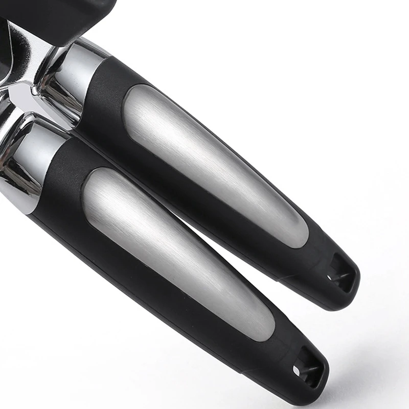 

Can Opener, Kitchen Durable Stainless Steel Heavy-Duty Can Opener Manual Smooth Edge Food Safe Cutting Hand-Friendly