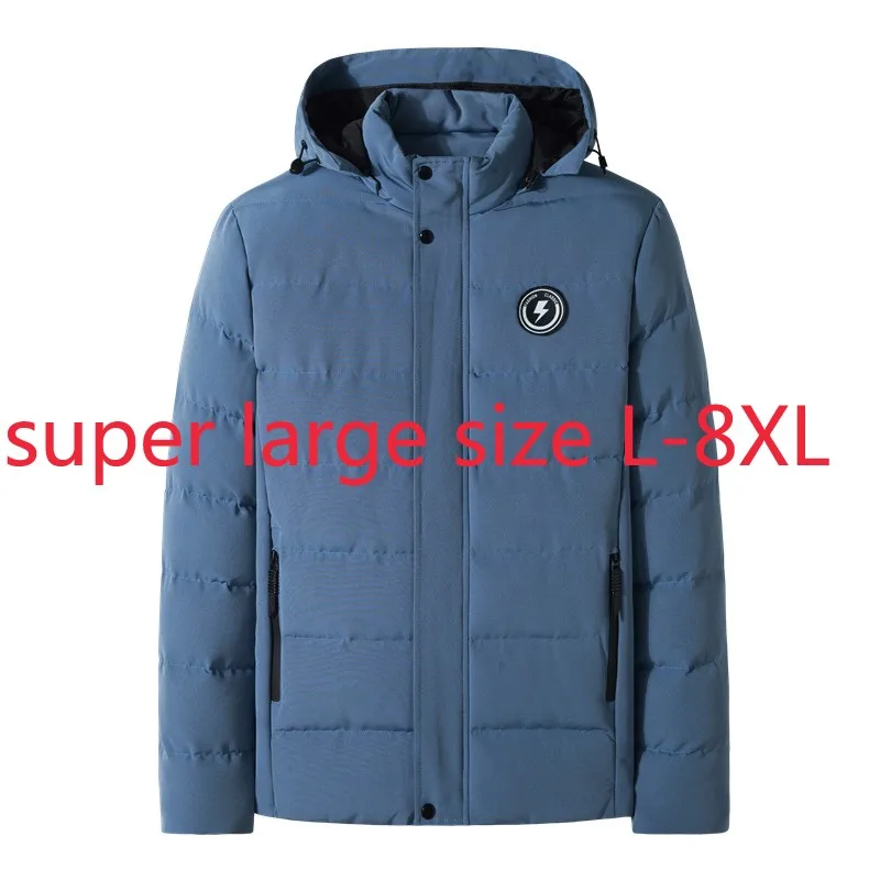 

New Arrival High Quality Super Large Autumn Winter Men Fashion Casual Hooded Padded Coat Thick Plus Size LXL2XL3XL4XL5XL6XL7XL8X