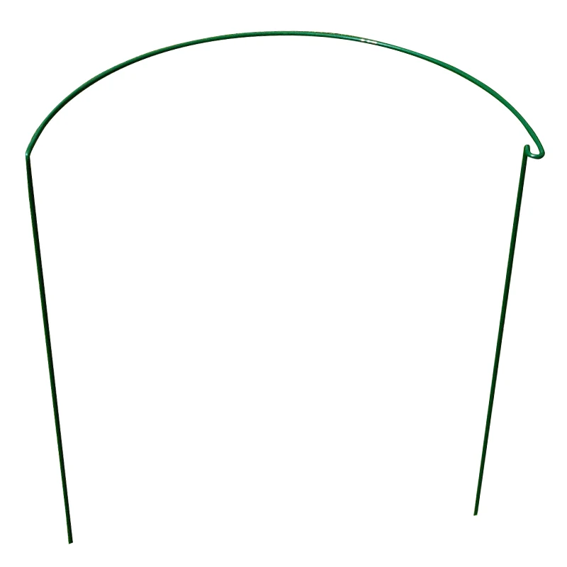 

4 Pcs Plant Support Stakes Half Round Metal Ring Cage for Garden Flower Potted DFK889