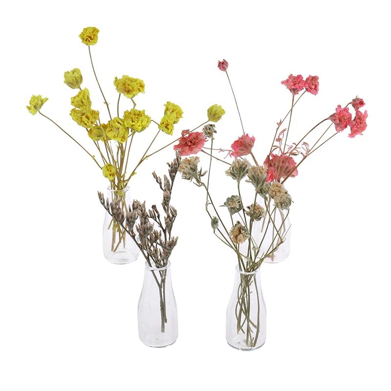 Mini 1set Unique Vases Flower Container Models Dollhouse Vase Model Accessories Decoration For House Miniature | Игрушки и хобби