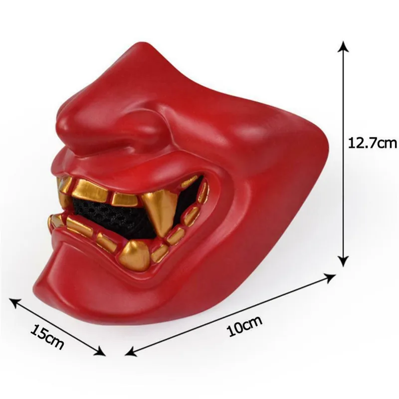 Веселая полуфабричная маска для косплея самурая вечеринки на Хэллоуин фестиваля