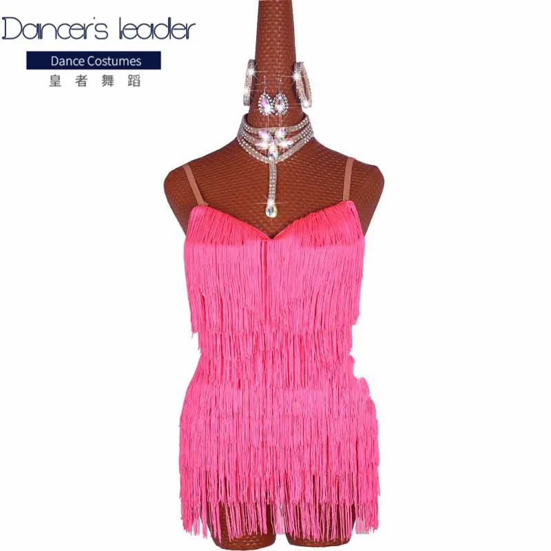 New store sales promotion Latin Dress Top Sale Dance Women Pink Club Party Dancer Singer Entertainer Fringe Tassel | Тематическая