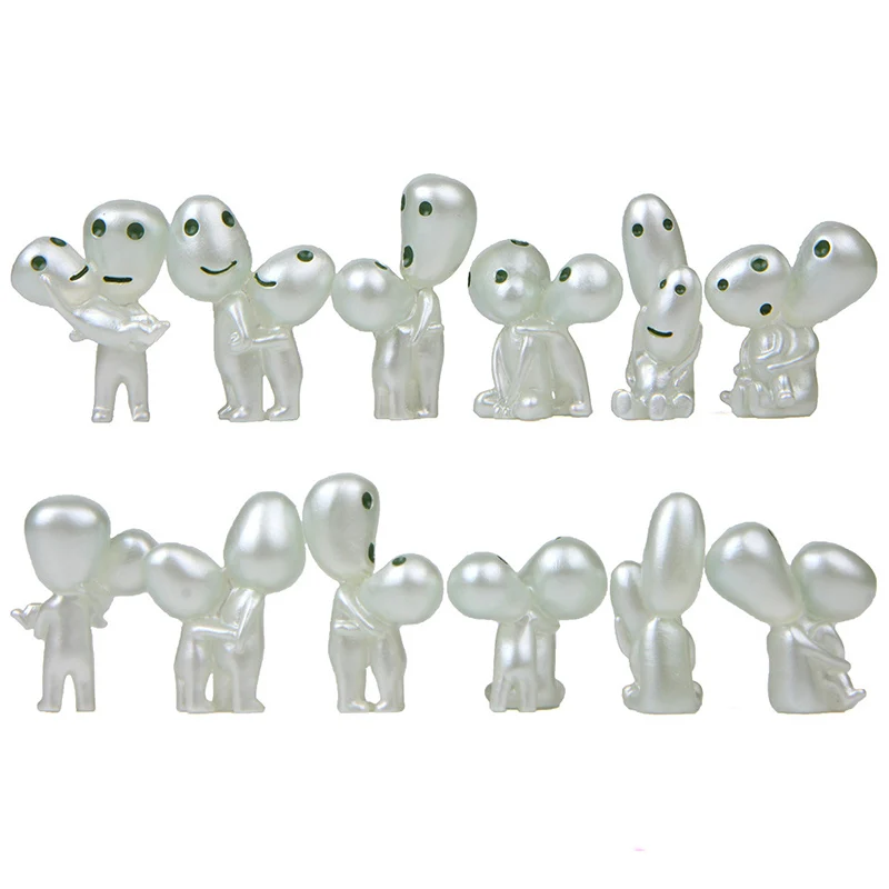 1 шт. светящиеся в темноте фигурки принцессы Мононоке двойные эльфы украшение