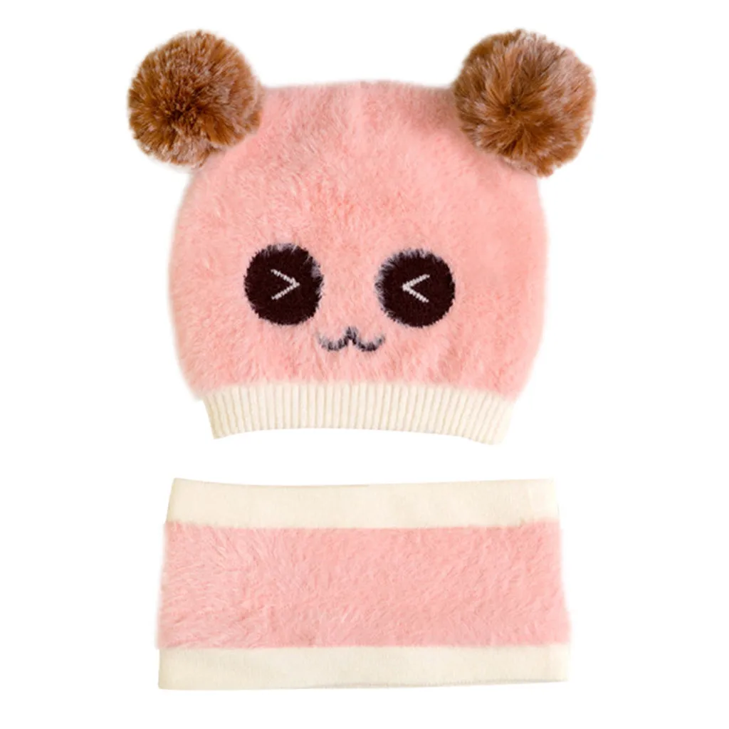 Детский мультяшный медведь с ушками для мальчиков и девочек Милый вязаный Мягкий