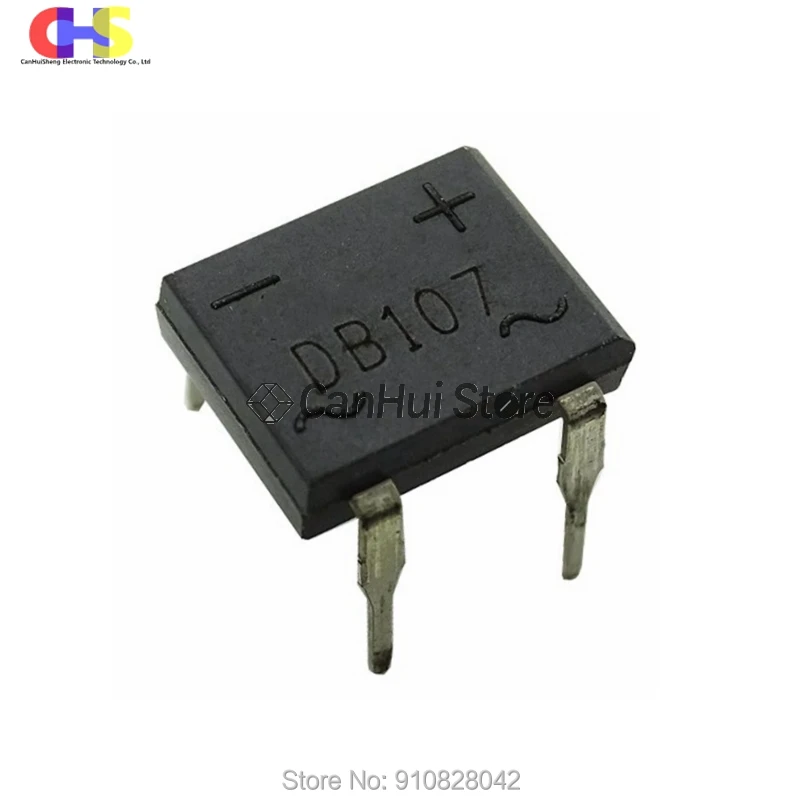 20 шт./лот DB107 DIP-4 DB107S SMD лапками углублением SOP-4 1A 1000 в один фазы диодный