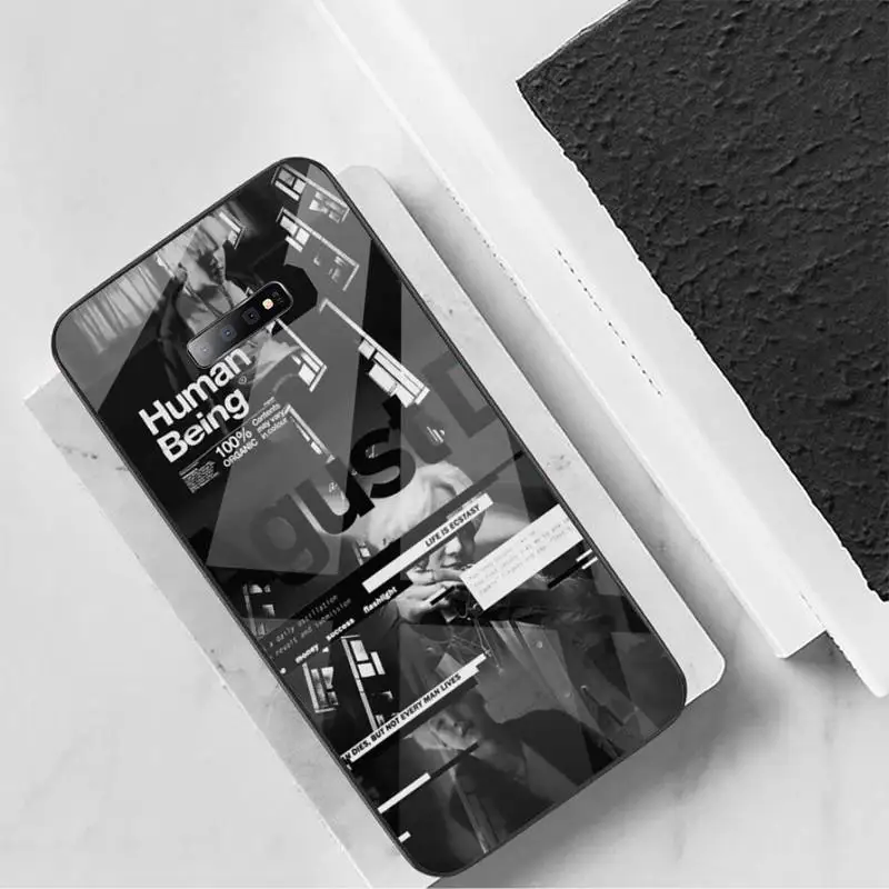 

Agust D suga king cute Phone Case Tempered glass For Samsung S6 S7 edge S8 S9 S10 e plus note8 9 10 pro