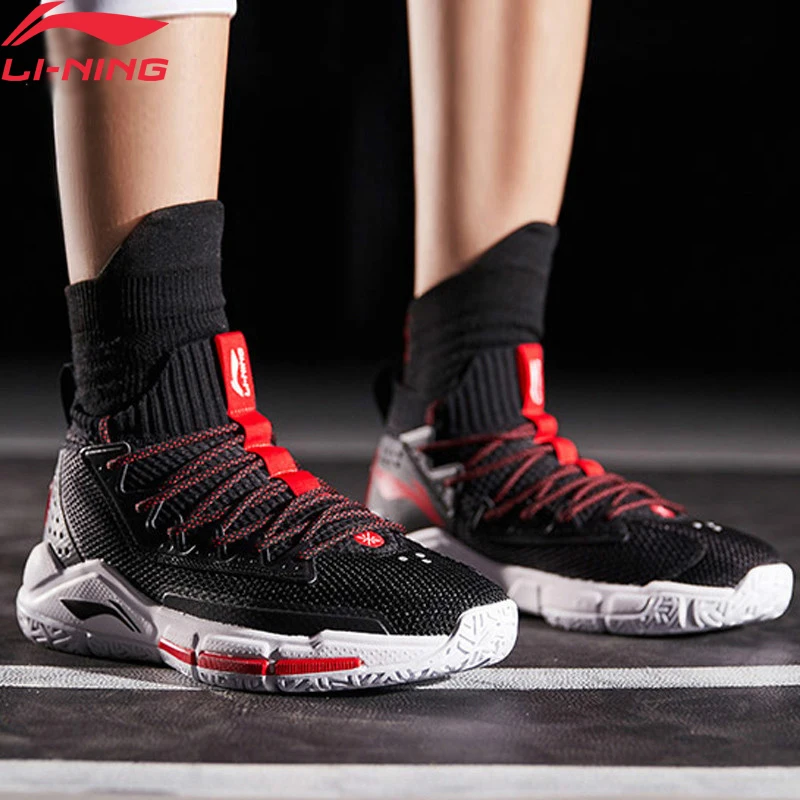 Li-Ning Мужская деление V Wade Профессиональная баскетбольная обувь на подушке, моно подкладка из пряжи, облачная спортивная обувь, кроссовки ABAP027 XYL269