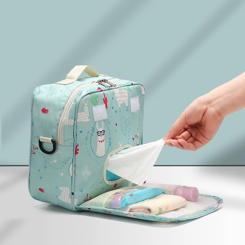 

Cute Cartoon Reusable Diaper Organizer Waterproof One-shoulder Messenger Maternity Nappy Portable Bag for Baby Care Mommy Bag