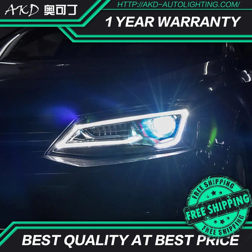 AKD тюнинг автомобильных фар для VW Jetta светодиодные фары DRL ходовые огни Bi-Xenon Beam