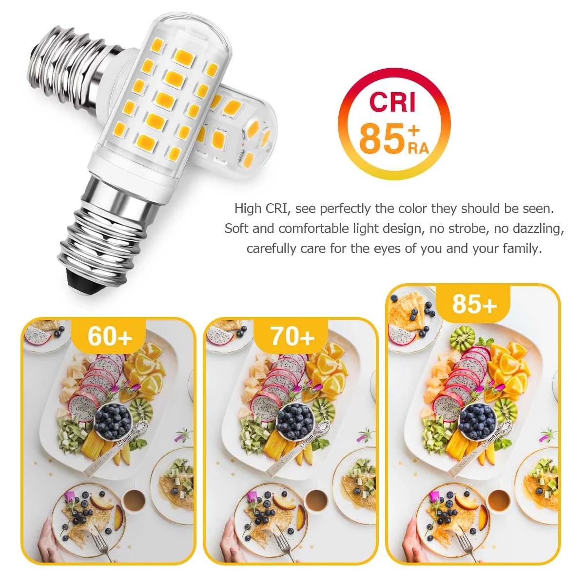 KingSo 5 PCS E14 Светодиодная лампа Кукурузная AC230V 3000K 5W 500Lm Керамическое основание для