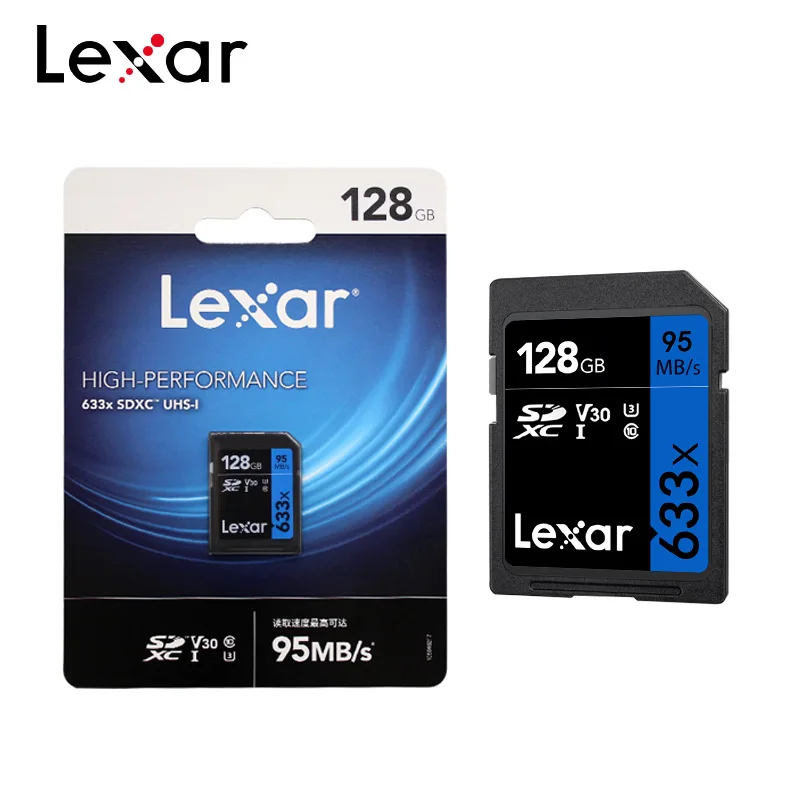 Оригинальная карта памяти Lexar 95 м/с 633x16 ГБ 32 U1 SDHC 64 Гб 128 U3 SD Card SDXC Class10 V10 для
