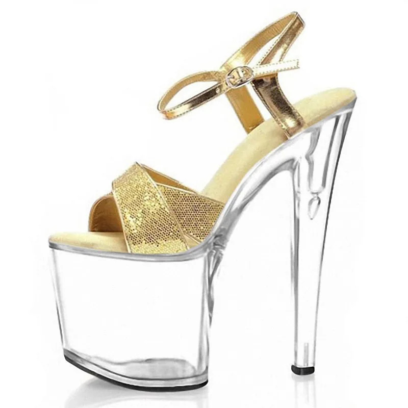 LAIJIANJINXIA/яркие пикантные босоножки с блестками Туфли-лодочки на высоком каблуке 20