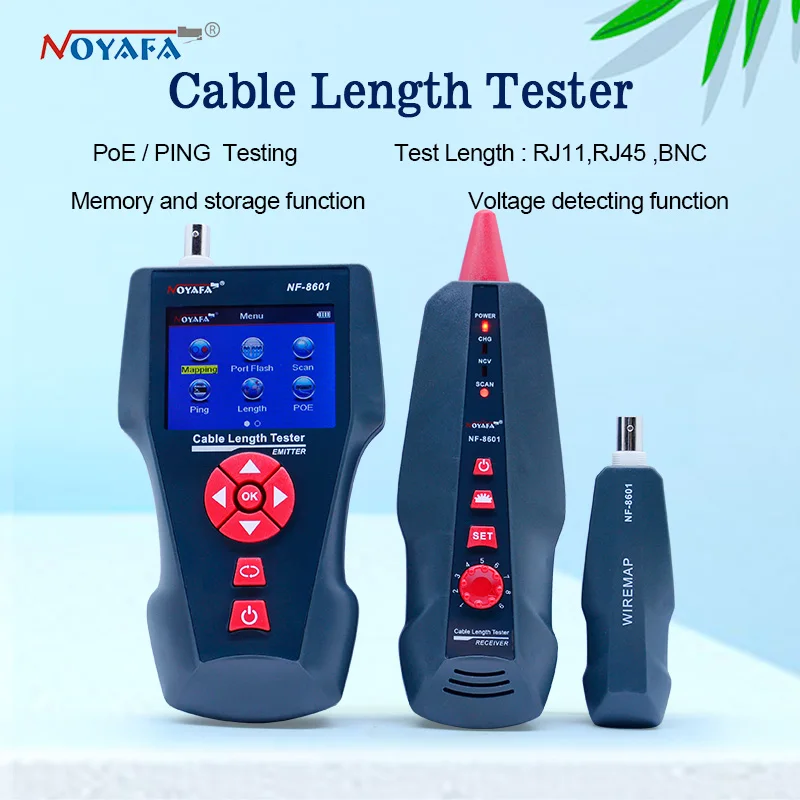 

Новинка, Многофункциональный тестер сетевого кабеля, тестер длины кабеля с ЖК-дисплеем, тестер точки прерывания, английская версия NF_8601